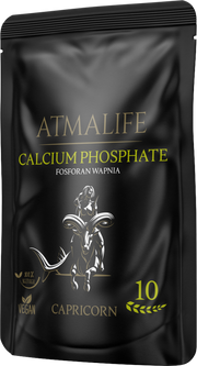 Atmalife Fosforan wapnia (Calcium phosphoricum, sól Schüsslera nr 2) – sól komórkowa dla znaku Koziorożca (10): kości, zęby i regeneracja komórkowa, 100 g