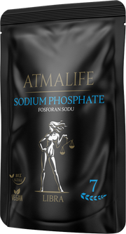 Atmalife Fosforan sodu (Natrium phosphoricum, sól Schüsslera nr 9) – sól komórkowa dla znaku Wagi (07): równowaga kwasowo-zasadowa i metabolizm, 100 g