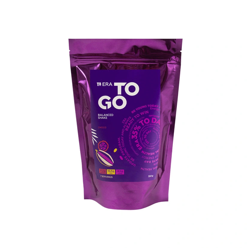 VILAVI T8 ERA TO GO Choco - Funkcjonalny posiłek LCHF: Koktajl białkowy z olejem MCT i witaminami, 350g