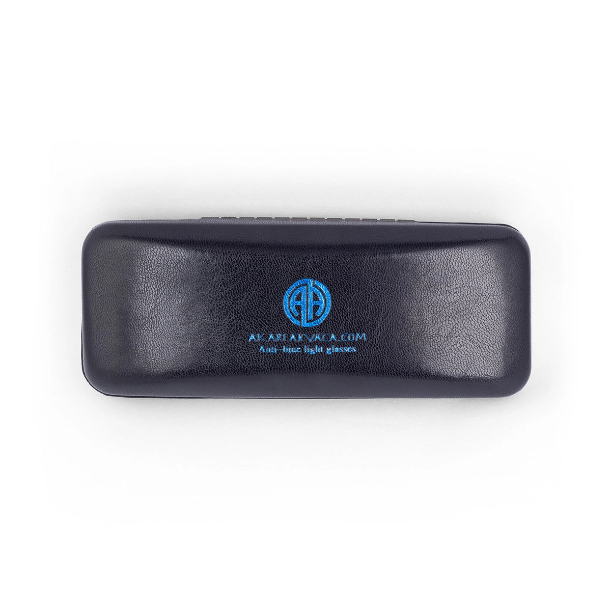 Akari Aryaca - Okulary z filtrem światła niebieskiego do komputera, bez korekcji, unisex - czarna metalowa oprawka półramkowa z etui