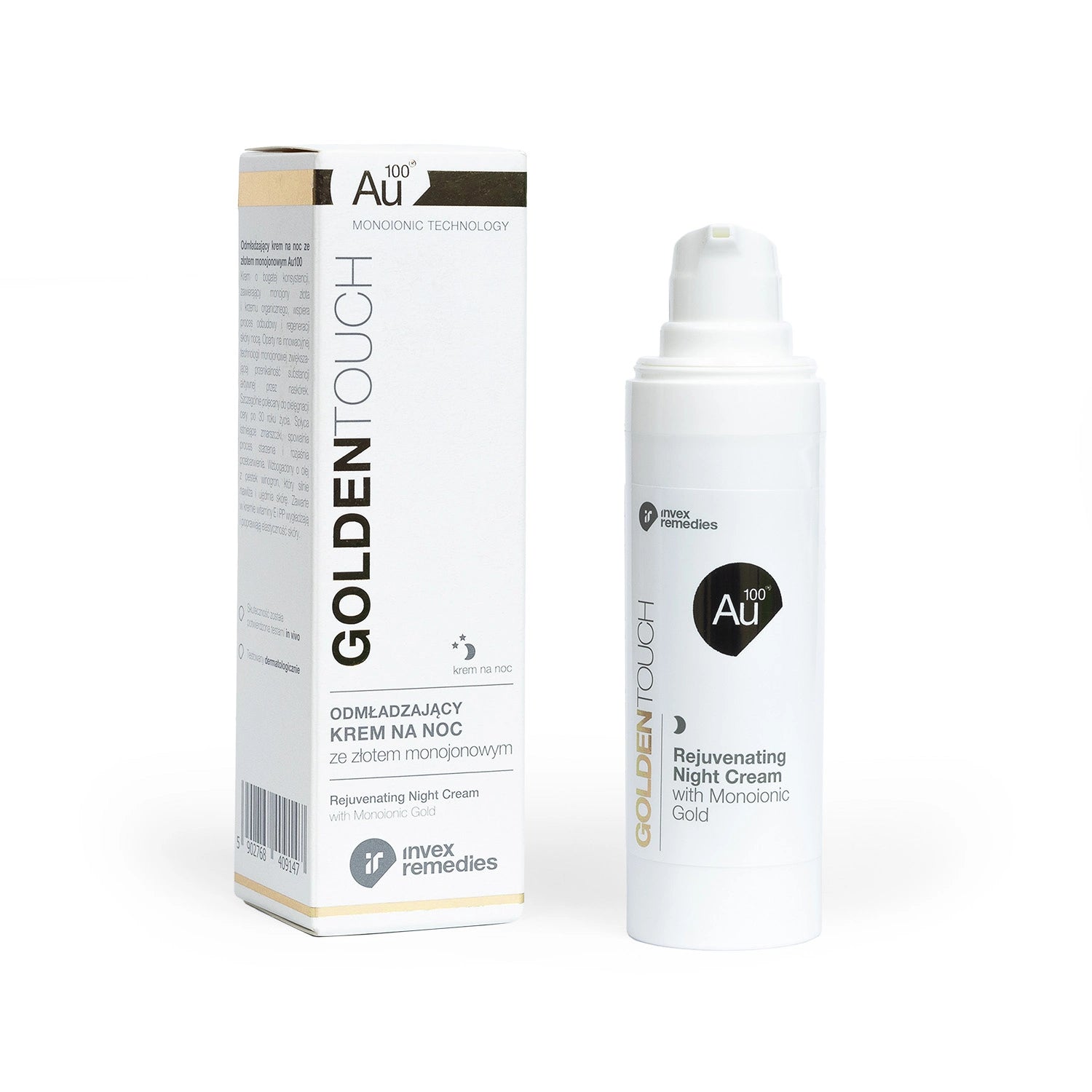 Invex Remedies - Odmładzający krem na noc ze złotem monojonowym Au100, 30 ml