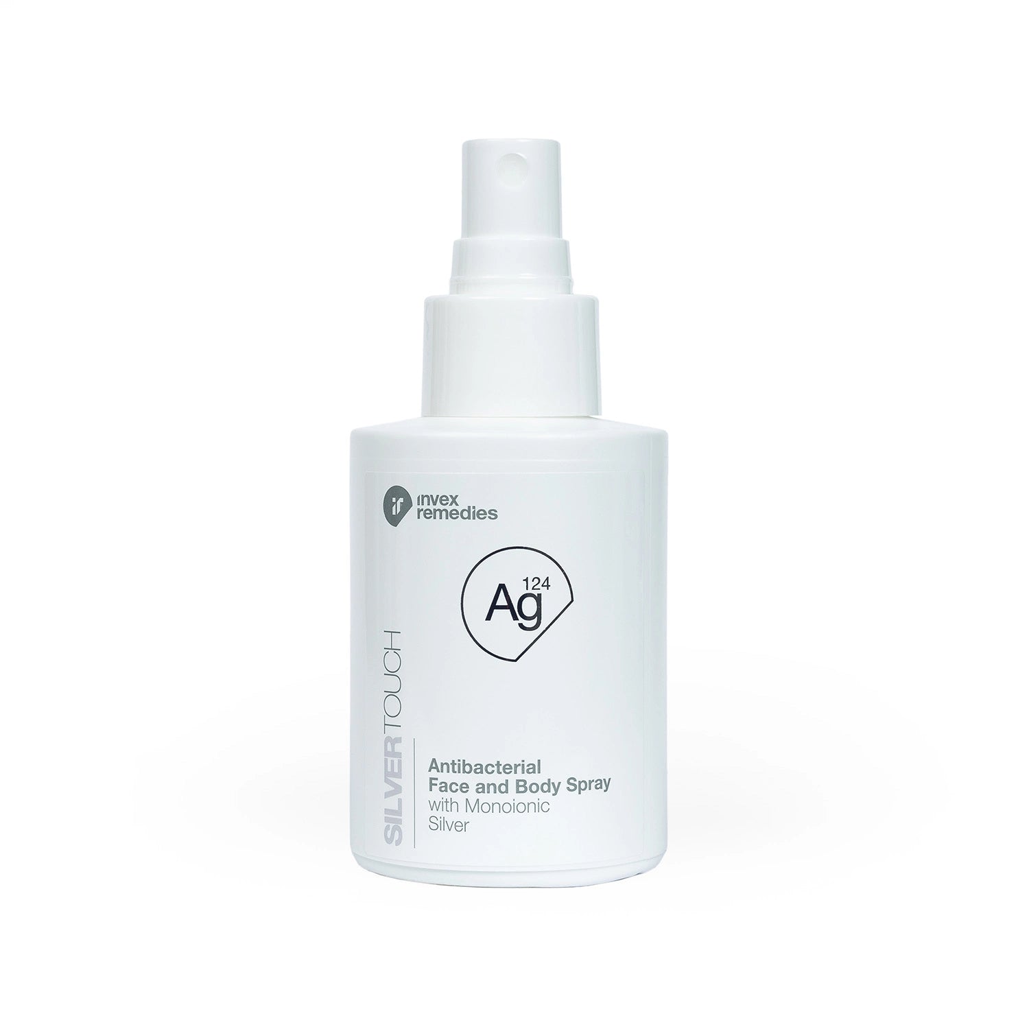 Invex Remedies Ag124 - Antybakteryjny płyn do twarzy i ciała ze srebrem monojonowym na trądzik i podrażnienia, 100 ml