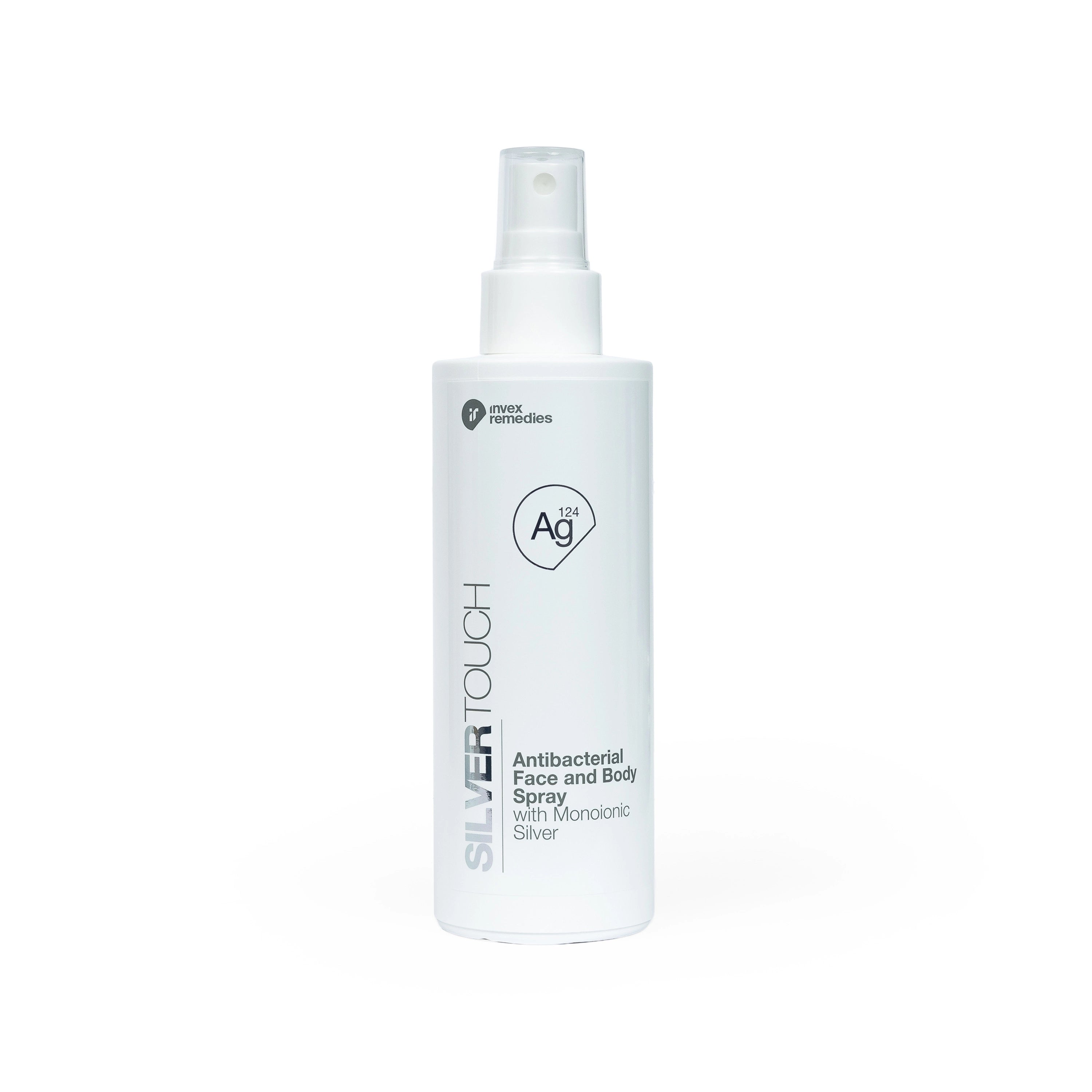 Invex Remedies Ag124 - Antybakteryjny płyn do twarzy i ciała ze srebrem monojonowym, 200 ml