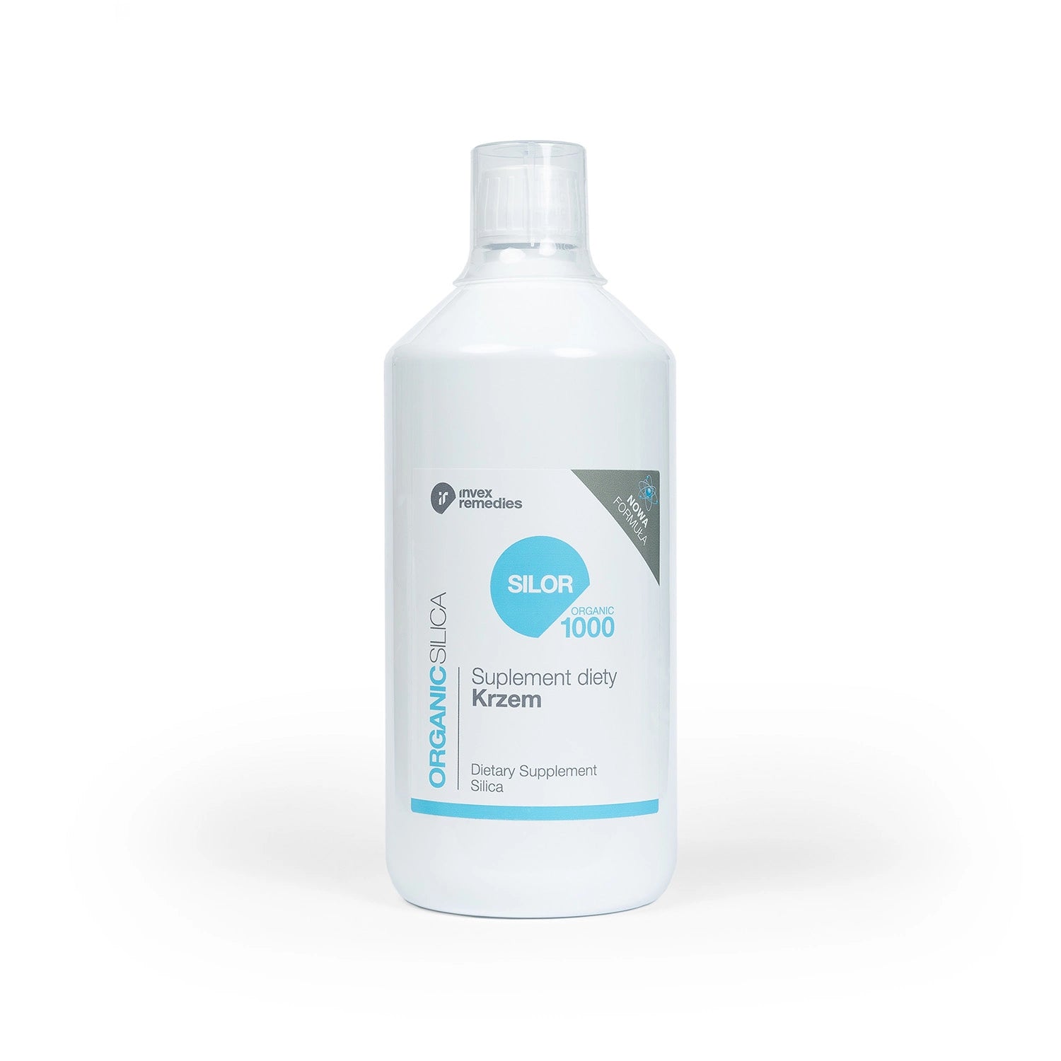 Invex Remedies SILOR Organic - Krzem monojonowy w płynie, suplement diety, 1000 ml