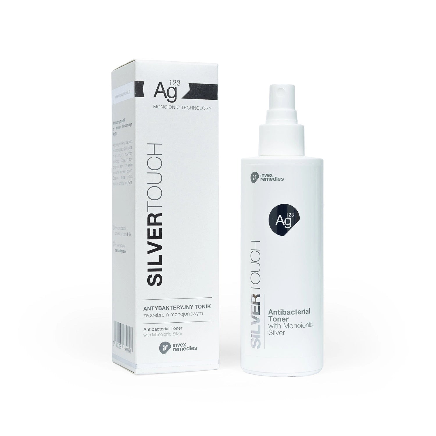 Invex Remedies - Antybakteryjny tonik ze srebrem monojonowym Ag123 do cery trądzikowej, 200 ml