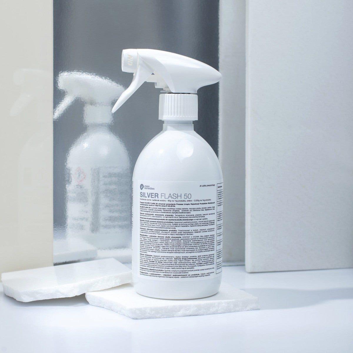 Invex Remedies Silver Flash 50 - Biobójczy preparat do dezynfekcji wody i powierzchni ze srebrem, 500 ml