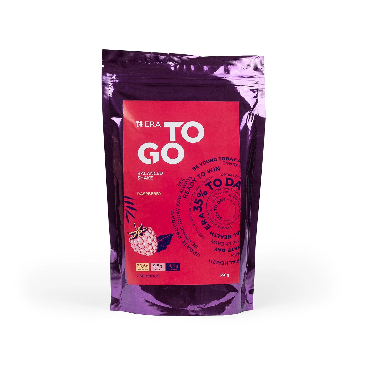 VILAVI T8 ERA TO GO Raspberry - Malinowy szejk proteinowy z olejem MCT i witaminami, 350g