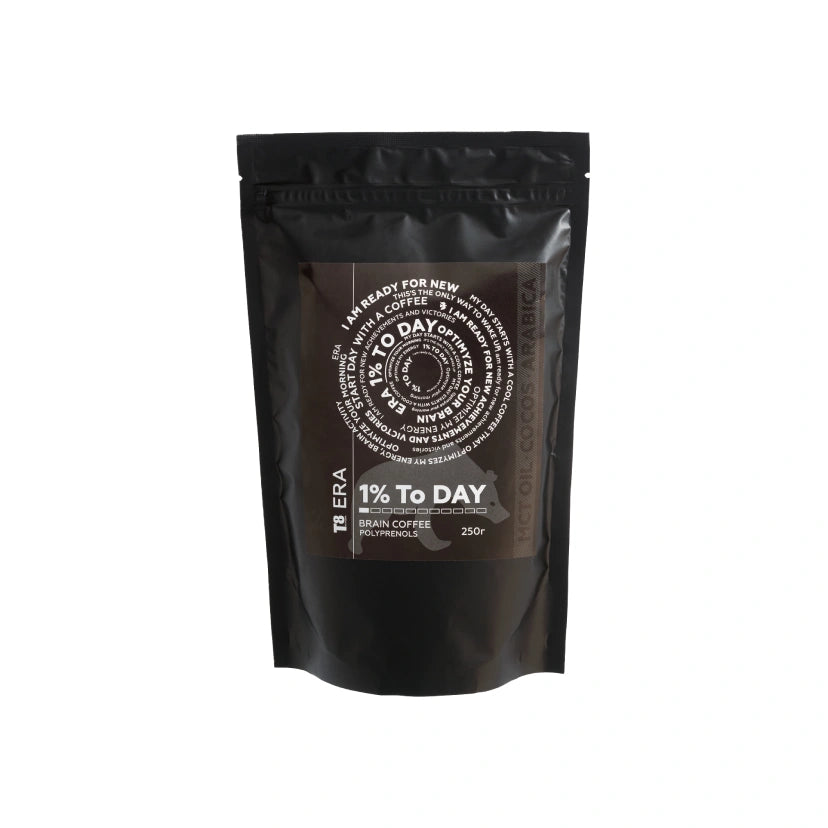 VILAVI T8 ERA Brain Coffee - Kawa mielona z MCT i poliprenolami na koncentrację i energię, 250g