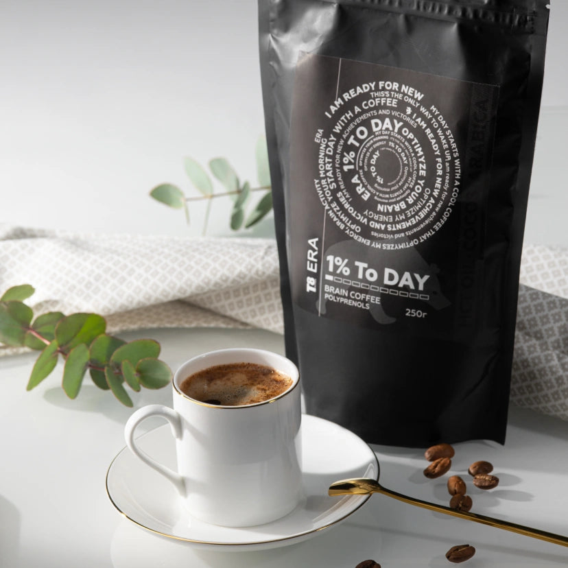 VILAVI T8 ERA Brain Coffee - Kawa mielona z MCT i poliprenolami na koncentrację i energię, 250g