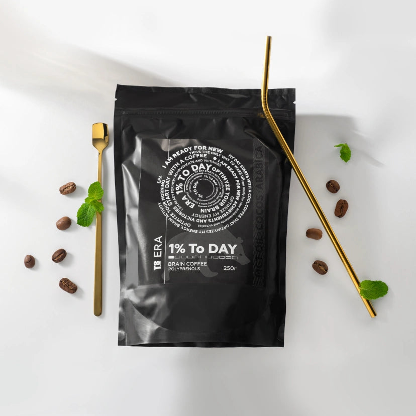 VILAVI T8 ERA Brain Coffee - Kawa mielona z MCT i poliprenolami na koncentrację i energię, 250g