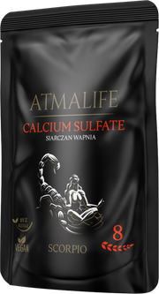 Atmalife Siarczan wapnia (Calcium sulfuricum, sól Schüsslera nr 12) – sól komórkowa dla znaku Skorpiona (08): regeneracja tkanek i oczyszczanie, 100 g