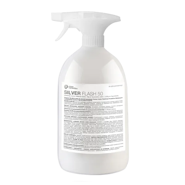 Invex Remedies Silver Flash 50 - Biobójczy preparat do dezynfekcji wody i powierzchni ze srebrem, 500 ml