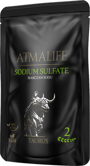 Atmalife Siarczan sodu (Natrium sulfuricum, sól Schüsslera nr 10) – sól komórkowa dla znaku Byka (02): gospodarka wodna i oczyszczanie organizmu, 100 g