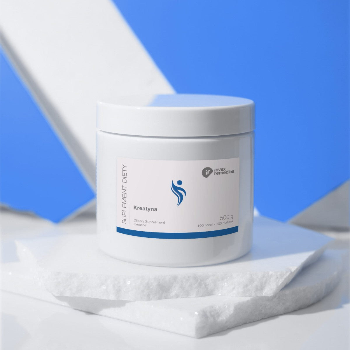 Invex Remedies - Kreatyna Monohydrat 500 g - Wsparcie wydolności i siły mięśniowej