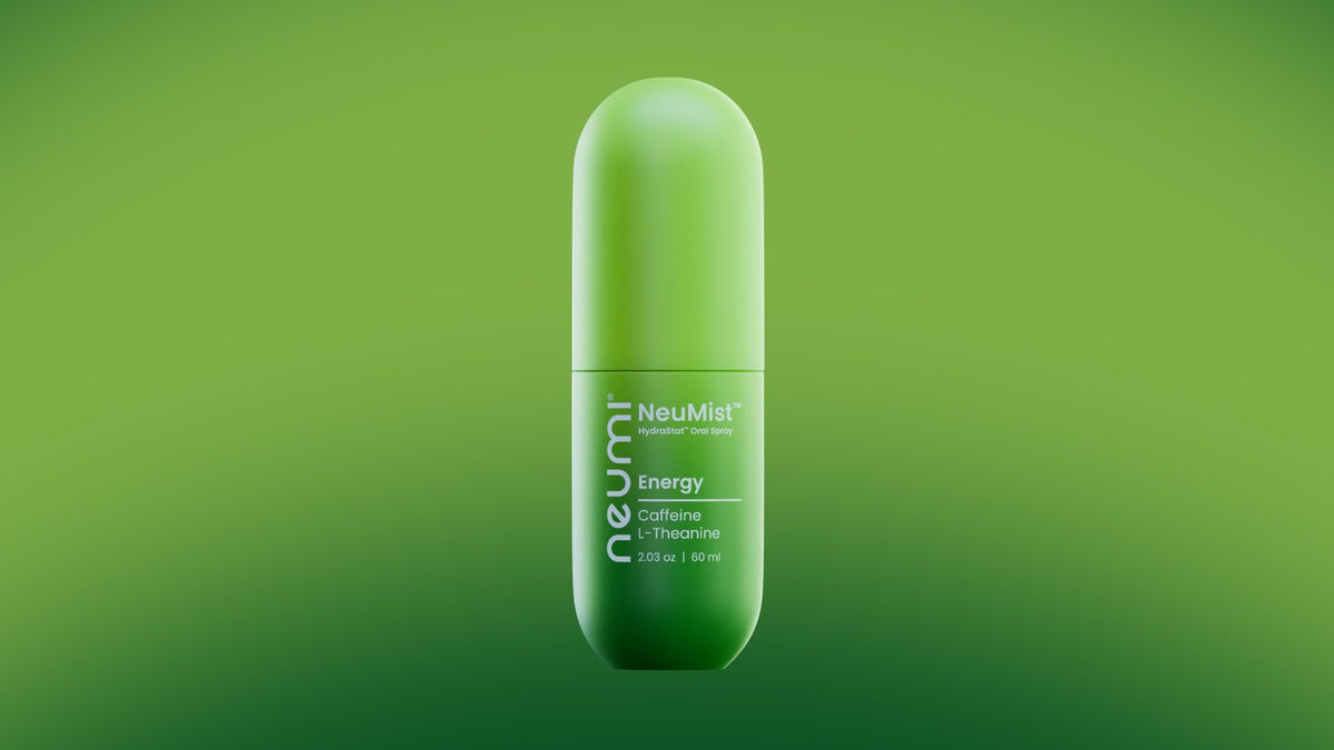 NEUMI NeuMist Energy - Kieszonkowy spray doustny HydraStat z kofeiną, L-teaniną i tauryną na co dzień, 60 ml