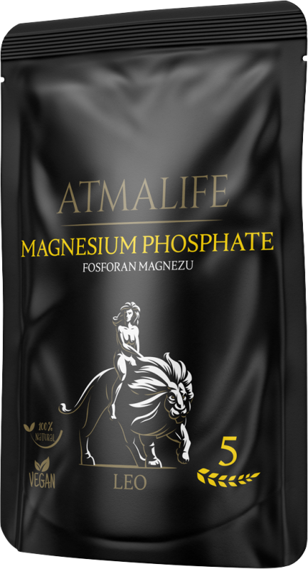 Atmalife Fosforan magnezu (Magnesium phosphoricum, sól Schüsslera nr 7) – sól komórkowa dla znaku Lwa (05): praca mięśni i układu nerwowego, 100 g