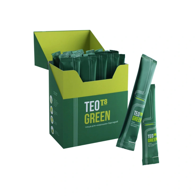 VILAVI T8 Teo Green - Prebiotyczny fitokoktajl z błonnikiem i algami na trawienie, 210g