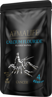 Atmalife Fluorek wapnia (Calcium fluoratum, sól Schüsslera nr 1) – sól komórkowa dla znaku Raka (04): elastyczność tkanki łącznej, skóry i kości, 100 g