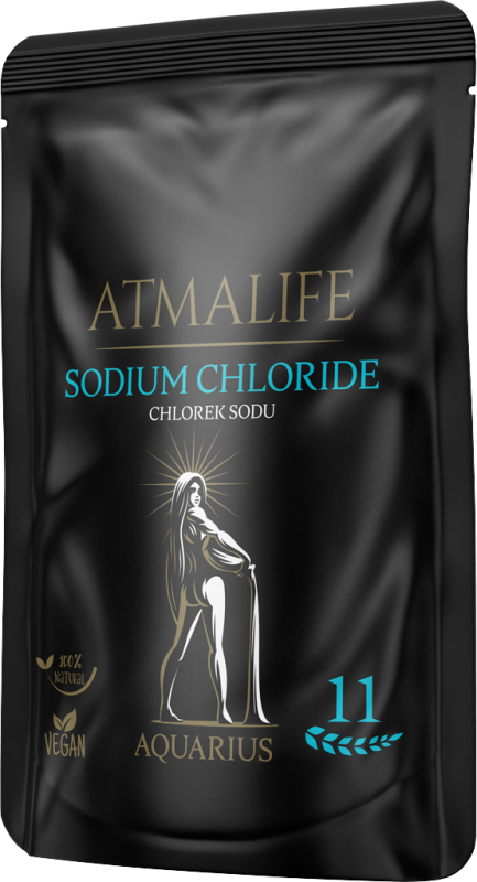 Atmalife Chlorek sodu (Natrium chloratum, sól Schüsslera nr 8) – sól komórkowa dla znaku Wodnika (11): gospodarka wodno-elektrolitowa, 100 g
